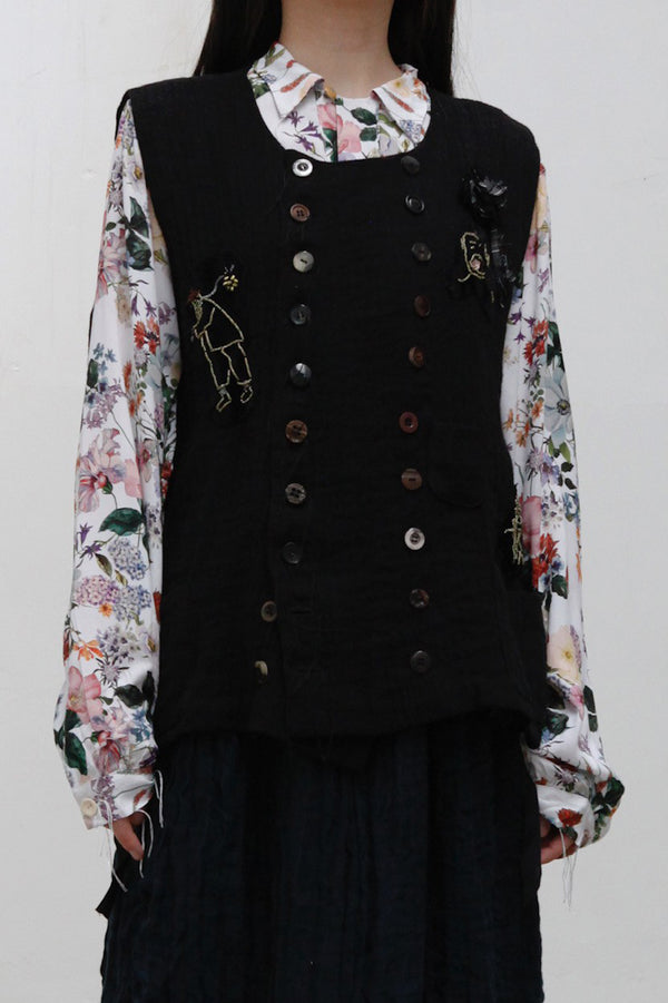 ARCHIVIO J.M.Ribot hand-decorated waistcoat GL08/LB/TOPPE